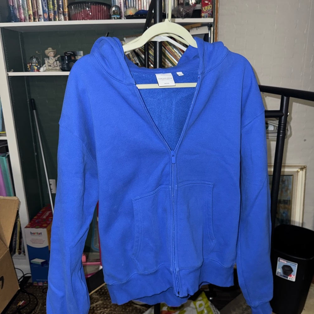 Aritzia Royal Blue Women's Zip-Up Hoodie